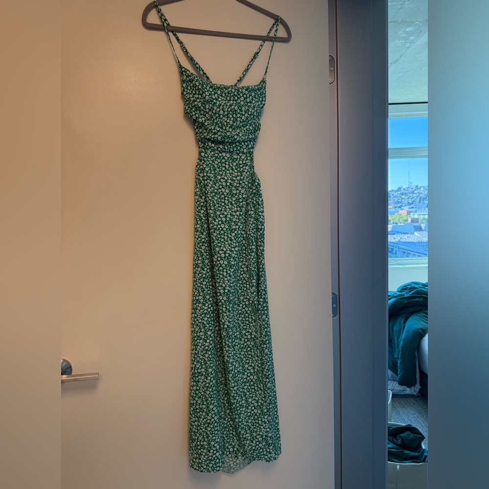 Floral Green Midi Dress